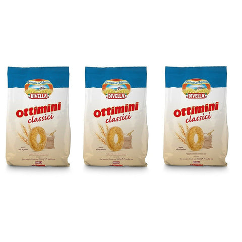 Divella Ottimini Classici Shortbread Kekse mit Weizenmehl Biscuits Cookies italienische Kekse 3x700g Original italienisch