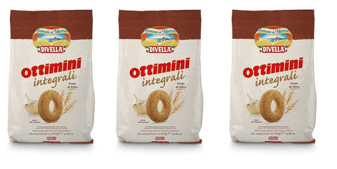 Divella Kekse 3x Divella Ottimini Integrali Vollkornkekse Kekse mit Vollkornmehl 700g Biscuits Cookies italienische Kekse 8005121214512