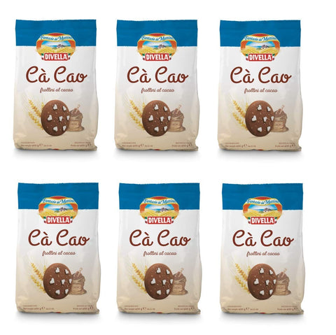 Divella Kekse 6x Divella Kekse Cà Cao 400g Italien biscuits kakao cocoa cookies kuchen brioche 8005121214437