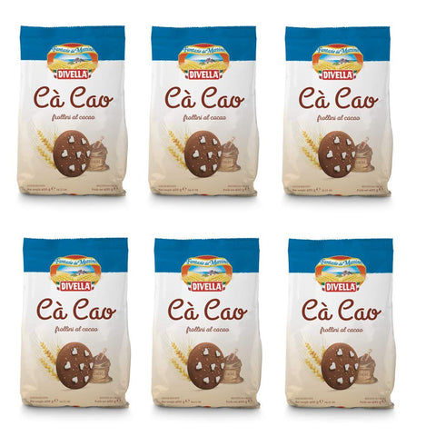 Divella Kekse Cà Cao Italien biscuits kakao cocoa cookies kuchen brioche 6x400g Original italienisch