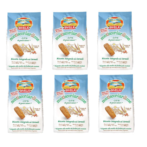 Divella Non ti scordar di me Biscotti Integrali ai cereali Vollkornkekse mit Getreide Kekse 400 g Biscuits Cookies italienische Kekse italienisch Original