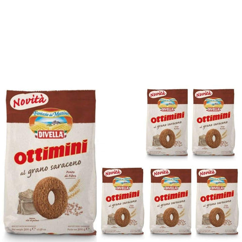 Divella Kekse Divella Biscotti Ottimini al Grano Saraceno 6 Confezioni da 300 grammi 8054134291942