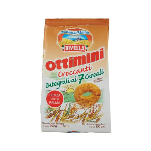 Divella Kekse Divella biscotti ottimini croccanti integrali ai 7 cereali da 300 grammi (1000037564) 8005121213867
