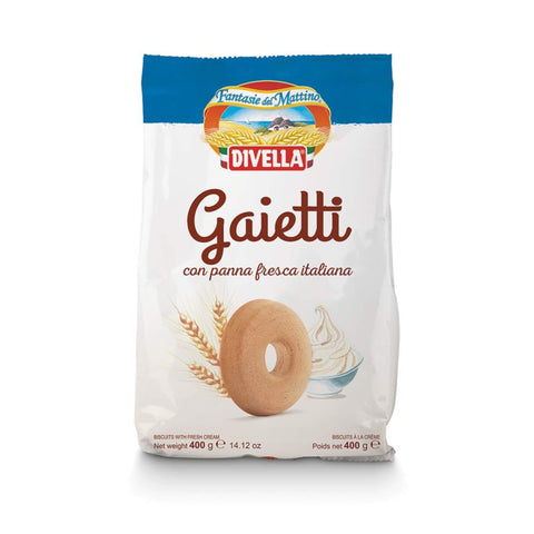 Divella Gaietti Shortbread Kekse mit frischer italienischer Sahne biscuits cookies 400g Original italienisch