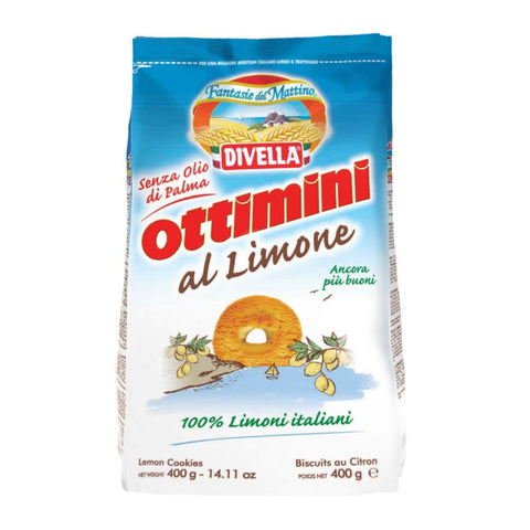 Divella Kekse Divella Ottimini al Limone Italienische Shortbread Kekse mit Zitrone 400g biscuits cookies 100% italienische Zitronen 8005121214369
