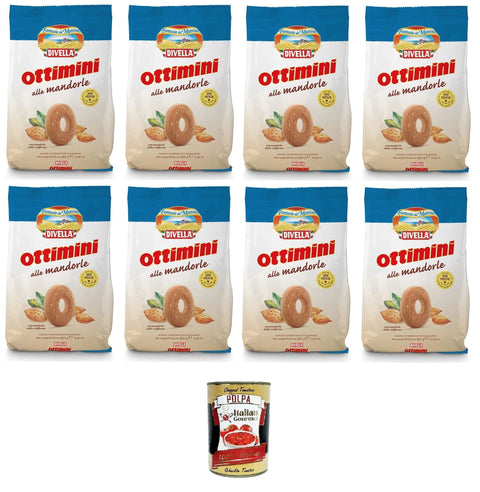 Divella Kekse Divella Ottimini alle Mandorle mit Mandeln 8x350gr +Italian Gourmet polpa 400g 8005121213881