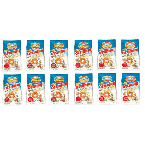 Divella Kekse Divella Ottimini con Riso e Mais Shortbread Kekse mit Reis und Mais italienische Kekse 400 g 12x italienisch Original 8005121214260