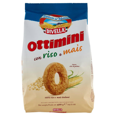 Divella Ottimini Kekse mit Reis und Mais, 400g Original italienisch