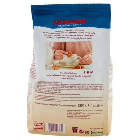 Divella Kekse Divella Ottimini Nocciole e Cacao Haselnüsse und Kakao 6x350gr 8005121213874