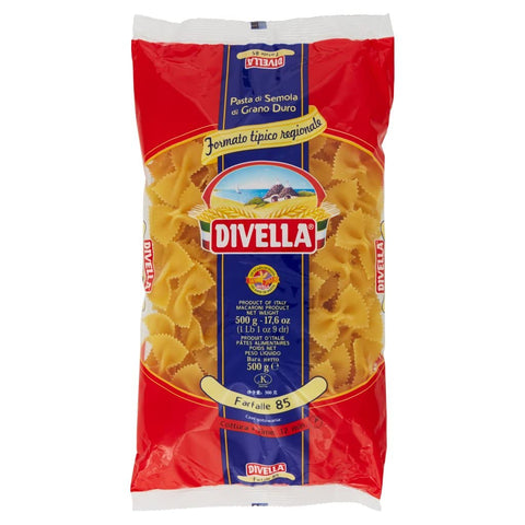 Divella Kurze Pasta 10x Pasta Divella 100% Italienisch N° 85 Farfalle 500 gr 8005121002850