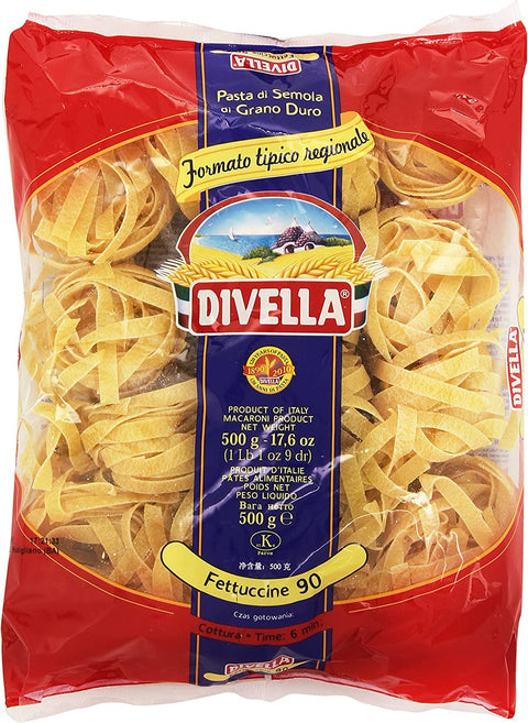 Divella Kurze Pasta 10x Pasta Divella 100% Italienisch N° 90 Fettuccine 500 gr 8005121000917