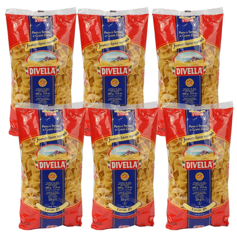 Divella Kurze Pasta 6 x DIVELLA N85 Farfalle 500g 5404015614514