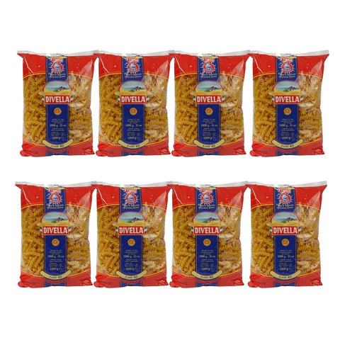 Divella Kurze Pasta 8 x DIVELLA N40 Fusilli 1000g 5404015614354