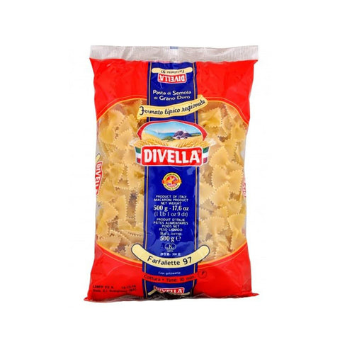 Divella HARTWEIZENGRIESS NUDELN FARFALLETTE 97 GR 500 X 24 Kurze Pasta italienisch Original