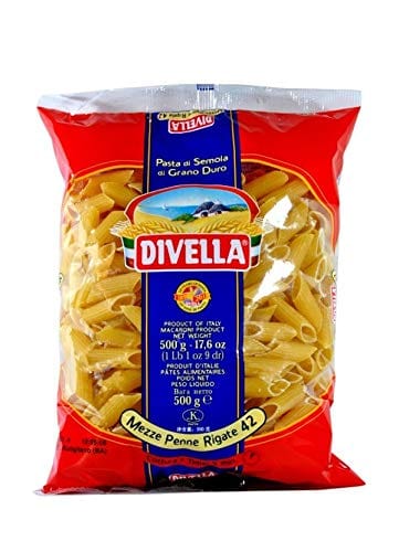 Divella Kurze Pasta DIVELLA HARTWEIZENGRIESS NUDELN MEZZE PENNE RIGATE 42 GR 500 X 24 9504655215136