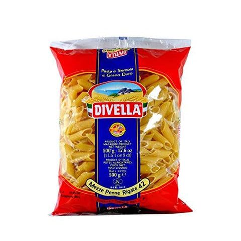 Divella HARTWEIZENGRIESS NUDELN MEZZE PENNE RIGATE 42 GR 500 X 24 Original italienisch