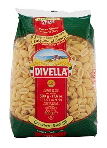 Divella Kurze Pasta DIVELLA HARTWEIZENGRIESS PASTA GNOCCHETTI SARDI 58 GR 500 X 24 9505711636223