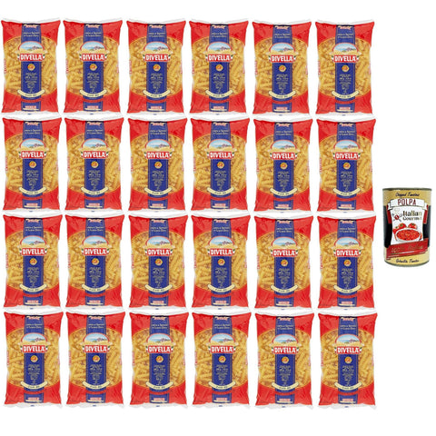 Divella Pasta 100% Italienisch Fusilli 40, Nudeln aus Hartweizengrieß, Kochen 10 Minuten 24x 500 g Original
