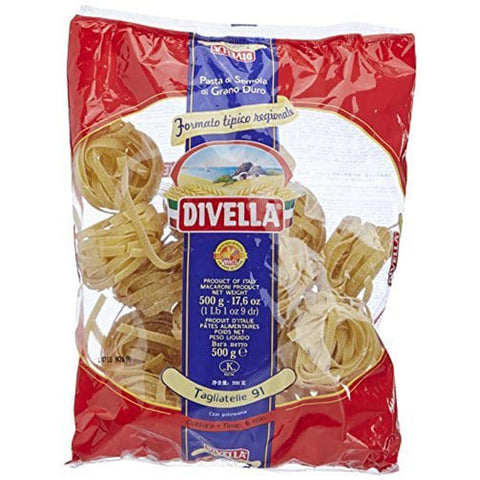 Divella Kurze Pasta Divella Pasta 100% Italienisch N° 91 Tagliatelle 500 gr Kurze Pasta Original 8005121000917