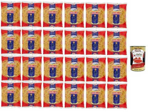 Divella Kurze Pasta Divella Pasta 100% Italienisch Pasta Mista 41, Nudeln aus Hartweizengrieß, Kochen 7 Minuten 24x 500g + Italian Gourmet polpa 400g 8005121000412