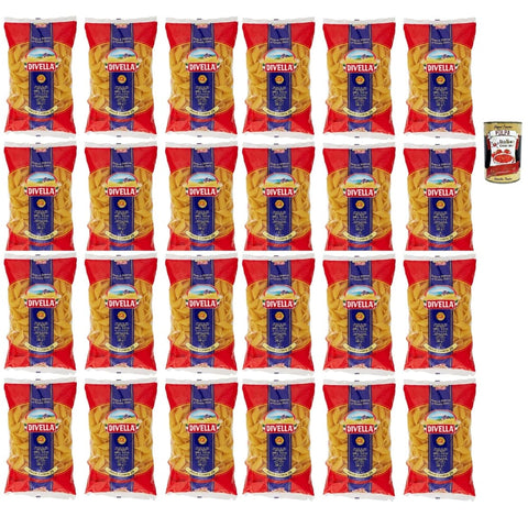 Divella Kurze Pasta Divella Pasta 100% Italienisch Penne Candela 29, Nudeln aus Hartweizengrieß, Kochen 11 Minuten 24x 500g Original italienisch inkl. Italian Gourmet Polpa 400g 8032804040014