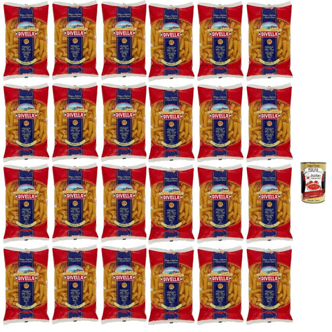 Divella Kurze Pasta Divella Pasta 100% Italienisch Rigatoni N° 17, Nudeln aus Hartweizengrieß, Kochen 9 Minuten 24x 500g Original italienisch inkl. Italian Gourmet Polpa 400g 8032804040014