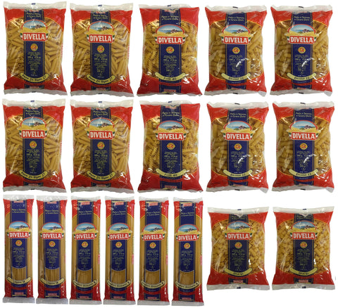 Divella Kurze Pasta Nudeln, Pasta Paket Divella (18 X 500g) 8005121000276