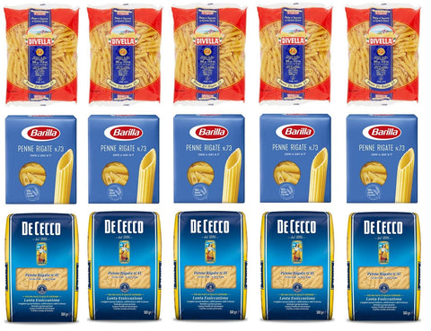 Divella Kurze Pasta Testpaket Penne Rigate Barilla Divella De Cecco Italienische Kurze Pasta ( 15 x 500g ) Nudeln 8005121000276