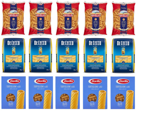 Divella Kurze Pasta Testpaket Tortiglioni Elicoidali Barilla Divella De Cecco Italienische Kurze Pasta ( 15 x 500g ) Nudeln 8005121000221