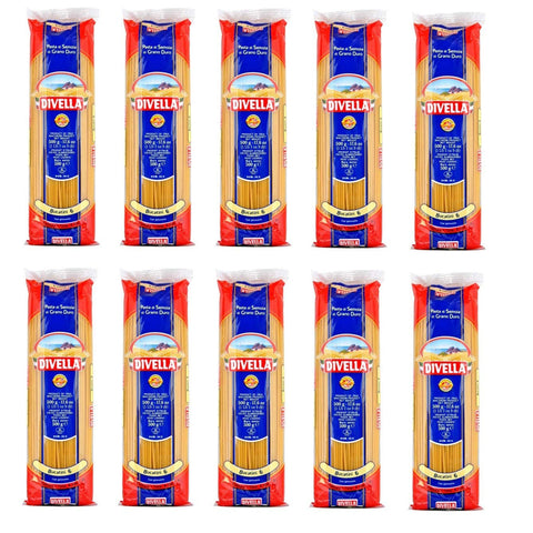 Divella Pasta Divella 100% Italienisch Bucatini N° 6 Kochen 7 Minuten 500 g 10x italienisch Original