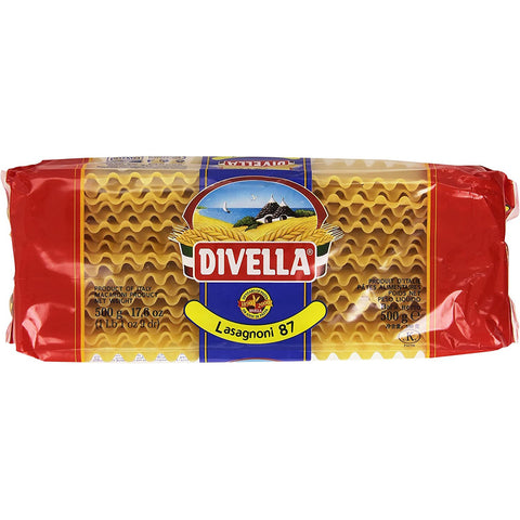 Divella Pasta 100% Italienisch N° 87 Lasagnoni 500 gr Längliche Pasta Original