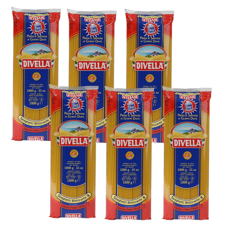 Divella Längliche Pasta 6 x DIVELLA N8 Spaghetti 1000g 5404015614422