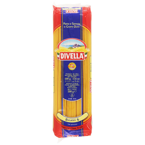 Divella Längliche Pasta Divella 006 Bucatini Gr.500 Längliche Pasta italienisch Original 8005121000061