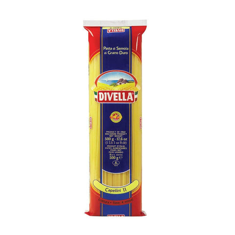 Divella Längliche Pasta Divella Capellini n°11 Hartweizengrieß Pasta Italienische Nudeln 500g Packung Original italienisch inkl. Italian Gourmet Polpa di Pomodoro 400g Dose 8005121000115