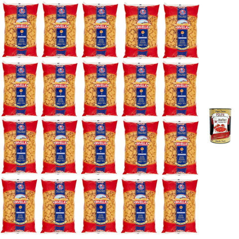 Divella Mezze Maniche N°55 Hartweizengrieß Pasta Italienische Nudeln 20x500 g Packung Längliche Pasta italienisch Original