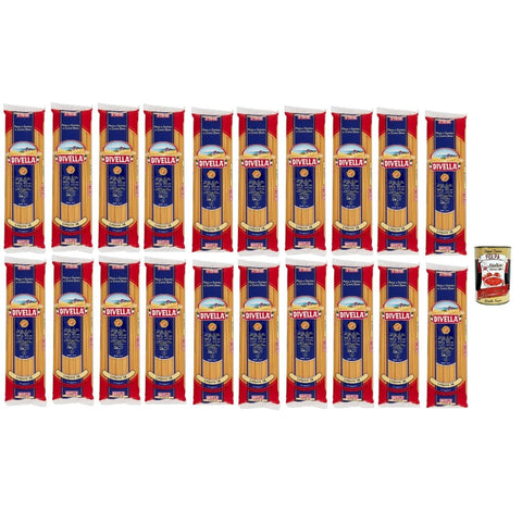 Divella Längliche Pasta Divella Pasta 100% Italienisch Linguine N° 14, Nudeln aus Hartweizengrieß, Kochen 8 Minuten 20x 500 g Original 8005121000146