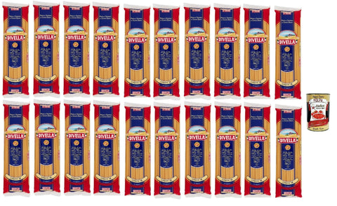 Divella Längliche Pasta Divella Pasta 100% Italienisch Linguine N° 14, Nudeln aus Hartweizengrieß, Kochen 8 Minuten 20x 500g + Italian Gourmet polpa 400g 8005121000146
