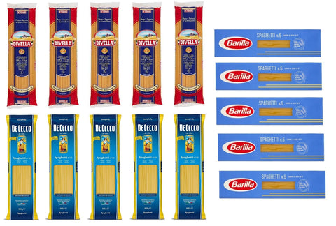 Divella Längliche Pasta Testpaket Spaghetti Barilla Divella De Cecco Italienische lange Pasta ( 15 x 500g ) Nudeln 8005121000085