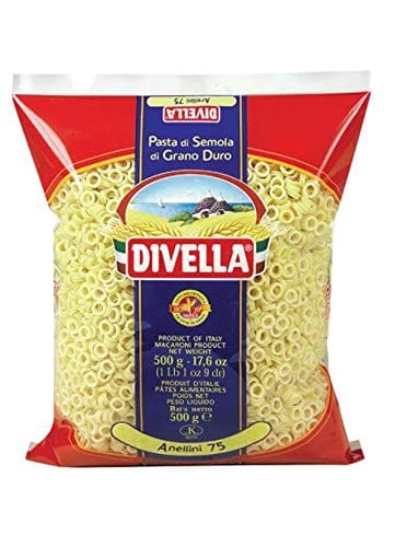 Divella Nudelgerichte DIVELLA HARTWEIZENGRIESS NUDELN ANELLINI 75 GR 500 X 24 9506966793815