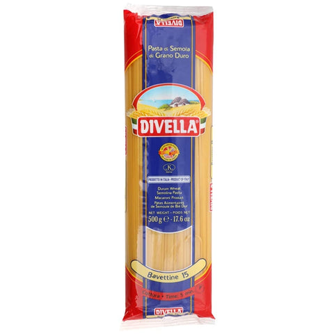 Divella Nudeln & Pasta 10x Divella Bavettine n°15 Hartweizengrieß Pasta Italienische Nudeln 500g Packung + Italian Gourmet Polpa di Pomodoro 400g Dose 8005121000153