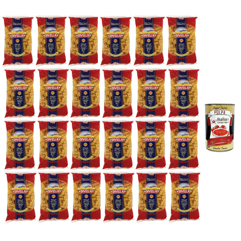 Divella Mezzi Rigatoni N. 18 Hartweizengrieß Pasta Italienische Nudeln Packung 24x500g Original italienisch