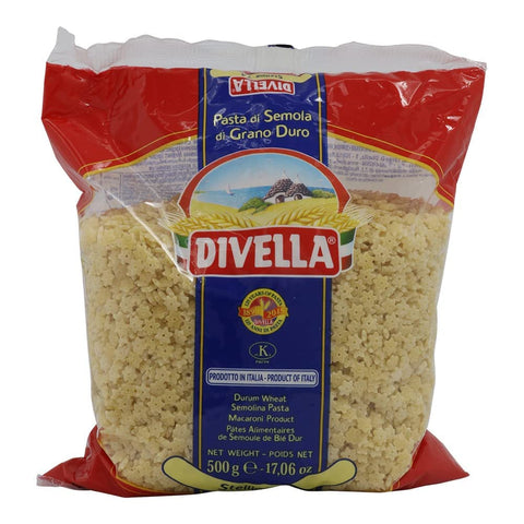 Divella Nudeln & Pasta Divella Stelline N. 74 Hartweizengrieß Pasta Italienische Nudeln 500g Packung 24x Original italienisch inkl. Italian Gourmet Polpa di Pomodoro 400g Dose 8005121000740