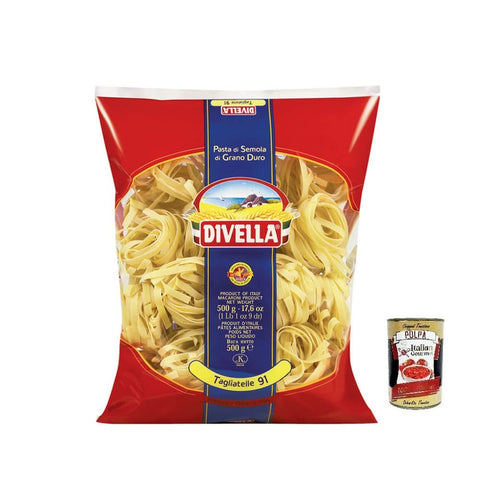 Divella Tagliatelle N°91 Hartweizengrieß Pasta Nudeln Packung 500g italienisch Original