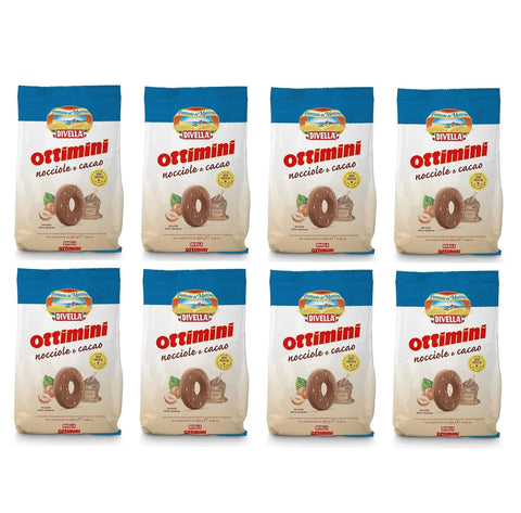 Divella Ottimini Kekse MHD 28/04/2026 Divella Ottimini Nocciole e Cacao Haselnüsse und Kakao 350 g italienisch Original Pastasauce 8032804040014