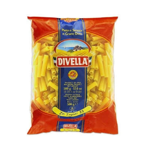 Divella Pasta 10x Pasta Divella 100% Italienisch N° 33 Ziti Tagliati 500g 8005121000337