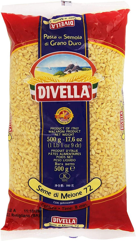 Divella Pasta 10x Pasta Divella 100% Italienisch N°72 Seme di Melone 500g 8005121000726