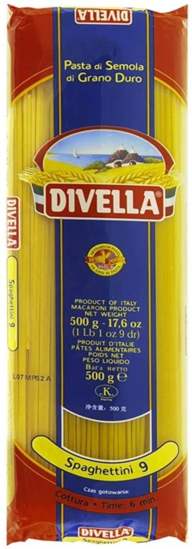 Divella Pasta 10x Pasta Divella 100% Italienisch Spaghettini N° 9 500g 8005121000450