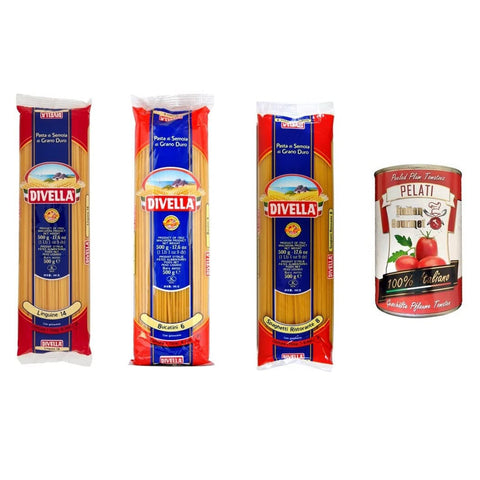 Divella TESTPAKET Pasta Spaghetti Ristorante n°8 Linguine n°14 Bucatini n°6 3x500g Original italienisch
