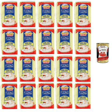 Divella Farina 00 consigliata per Creme e Torte Mehl 00 empfohlen für Cremes und Kuchen 20x1kg Original italienisch Gebäck