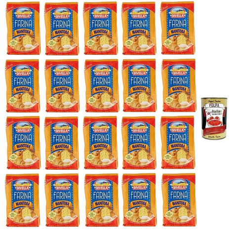 Divella Teffmehl Divella Farina Manitoba Manitoba-Mehl 1 kg 20x Original italienisch inkl. Italian Gourmet Polpa 400g 8005121200515
